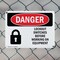 Signmission Lockout Switches Before Working On Equipment Danger Sign, Plastic, 10in W x 7in L, 2PK OS-2PACK-DS-P-710-L-1435 - alternate 7